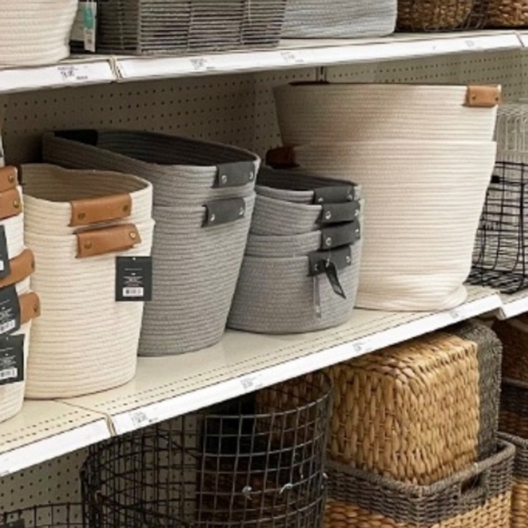 Decorative Coiled Rope Basket - Picture 2 of 12